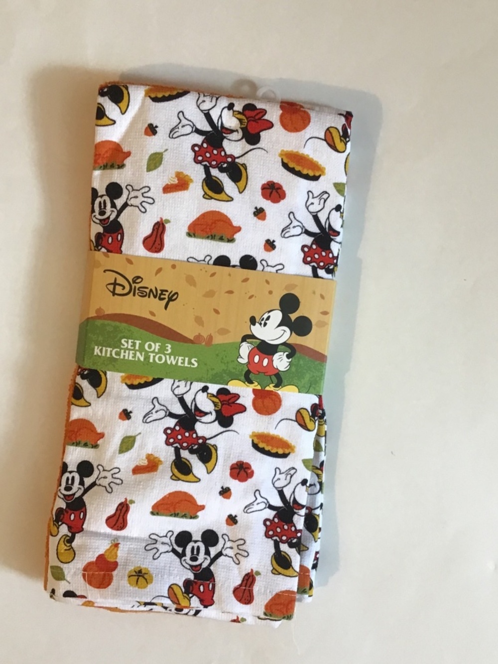 Disney Mickey & Minnie. Mouse Set Of 3 Fall Kitchen Towels